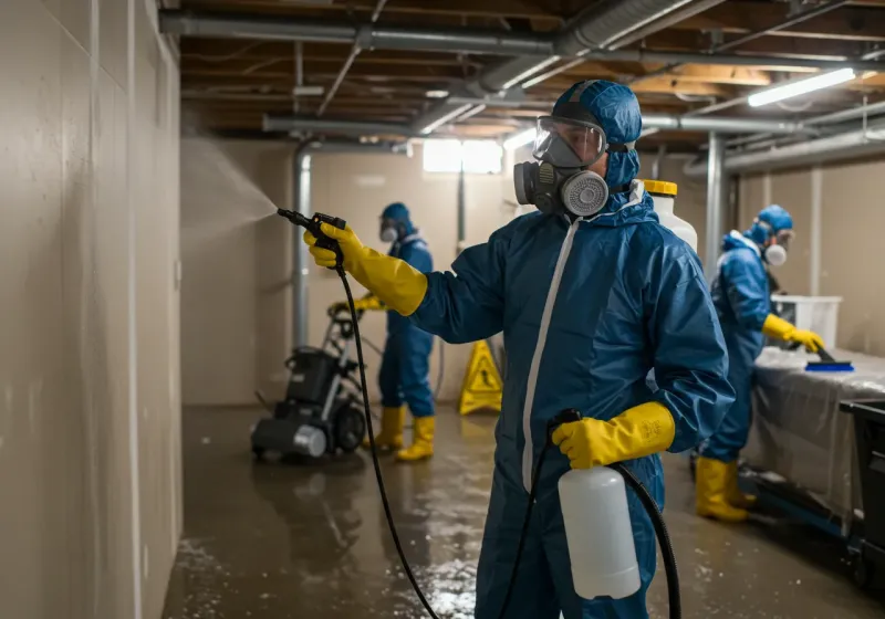 Basement Sanitization and Antimicrobial Treatment process in Des Moines, IA